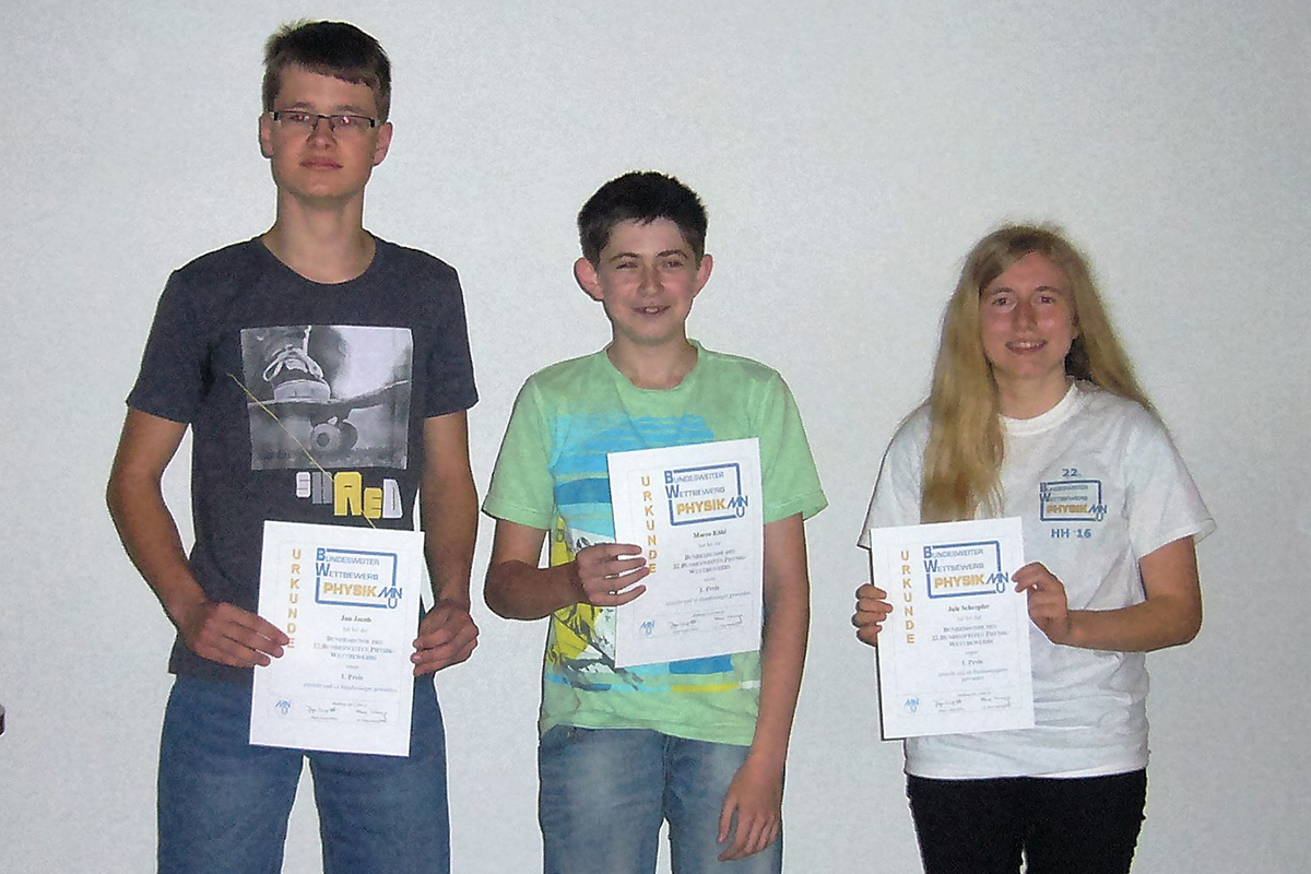 Bundessieger Physikwettbewerb 2016